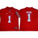 Activewear  Uniform #1 Justin Fields Jerseys Red Ohio Buckeyes College Shirt