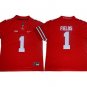 Activewear  Uniform #1 Justin Fields Jerseys Red Ohio Buckeyes College Shirt