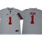 Activewear  Uniform #1 Justin Fields Jerseys White Ohio Buckeyes College Shirt