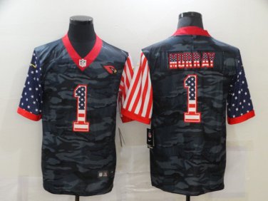 Activewear  Uniform #1 Kyler Murray Jerseys Camo USA Flag Limited Shirt