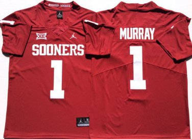 Activewear  Uniform #1 Kyler Murray Jerseys Red OK Sooners College Shirt