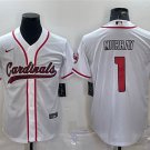 Activewear  Uniform #1 Kyler Murray Jerseys White Baseball CoolBase Shirt