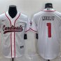 Activewear  Uniform #1 Kyler Murray Jerseys White Baseball CoolBase Shirt