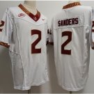 Activewear  Uniform #2 Deion Sanders Jerseys White FL Seminoles College Shirt