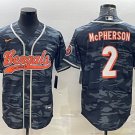 Activewear  Uniform #2 Evan McPherson Jerseys Grey Camo Baseball CoolBase Shirt