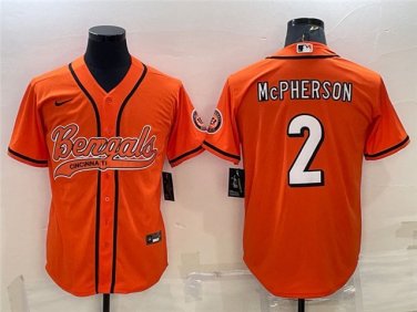 Activewear  Uniform #2 Evan McPherson Jerseys Orange Baseball CoolBase Shirt