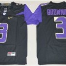 Activewear  Uniform #3 Jake Browning Jerseys Black WA Huskies College Shirt