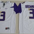 Activewear  Uniform #3 Jake Browning Jerseys White WA Huskies College Shirt