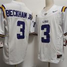 Activewear  Uniform #3 Odell Beckham Jr. Jerseys White Tigers College Shirt