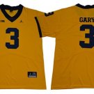 Activewear  Uniform #3 Rashan Gary Jerseys Gold MI Wolverines College Shirt