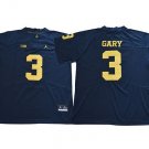 Activewear  Uniform #3 Rashan Gary Jerseys Navy MI Wolverines College Shirt