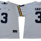 Activewear  Uniform #3 Rashan Gary Jerseys White MI Wolverines College Shirt