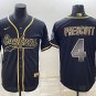 Activewear  Uniform #4 Dak Prescott Jerseys Black Golded Baseball CoolBase Shirt