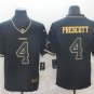 Activewear  Uniform #4 Dak Prescott Jerseys Black Golded Edition Limited Shirt