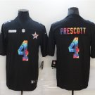 Activewear  Uniform #4 Dak Prescott Jerseys Black Rainbow Crucial Catch Limited Shirt