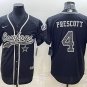 Activewear  Uniform #4 Dak Prescott Jerseys Black RFLCTV Baseball CoolBase Shirt