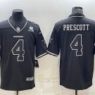 Activewear  Uniform #4 Dak Prescott Jerseys Black RFLCTV Limited Shirt