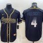 Activewear  Uniform #4 Dak Prescott Jerseys Black Smoke Golded Baseball CoolBase Shirt