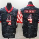 Activewear  Uniform #4 Dak Prescott Jerseys Camo Usa Flag Salute To Service Shirt