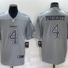 Activewear  Uniform #4 Dak Prescott Jerseys Gray Atmosphere Fashion Limited Shirt