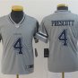 Activewear  Uniform #4 Dak Prescott Jerseys Gray Inverted Limited Shirt
