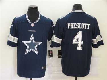 Activewear  Uniform #4 Dak Prescott Jerseys Navy Team Big Logo Limited Shirt