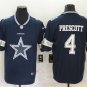 Activewear  Uniform #4 Dak Prescott Jerseys Navy Team Big Logo Limited Shirt