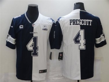 Activewear  Uniform #4 Dak Prescott Jerseys Split Blue