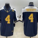 Activewear  Uniform #4 Dak Prescott Jerseys Thanksgiving Navy Gold Limited Shirt