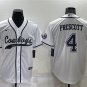Activewear  Uniform #4 Dak Prescott Jerseys White Baseball CoolBase Shirt