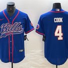 Activewear  Uniform #4 James Cook Jerseys Blue Baseball CoolBase Shirt