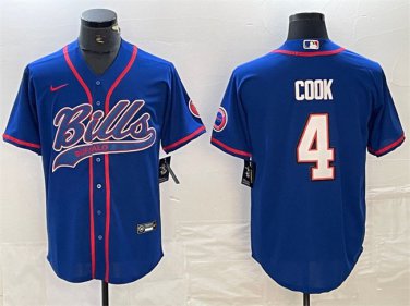 Activewear  Uniform #4 James Cook Jerseys Blue Baseball CoolBase Shirt