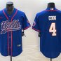 Activewear  Uniform #4 James Cook Jerseys Blue Baseball CoolBase Shirt