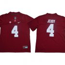 Activewear  Uniform #4 Jerry Jeudy Jerseys Red AL Crimson Tide College Shirt