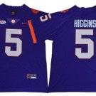 Activewear  Uniform #5 Tee Higgins Jerseys Purple Clemson Tigers College Shirt