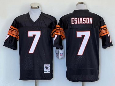 Activewear  Uniform #7 Boomer Esiason Jerseys Vintage Black Throwback Shirt