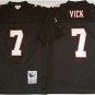 Activewear  Uniform #7 Michael Vick Jerseys Vintage Black Throwback Shirt