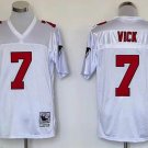 Activewear  Uniform #7 Michael Vick Jerseys Vintage White Throwback Shirt