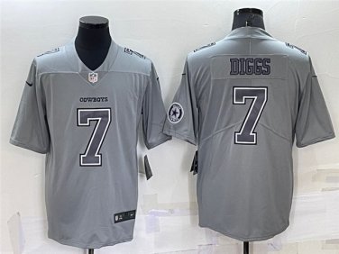 Activewear  Uniform #7 Trevon Diggs Jerseys Gray Atmosphere Fashion Limited Shirt