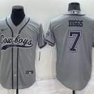 Activewear  Uniform #7 Trevon Diggs Jerseys Gray Baseball CoolBase Shirt