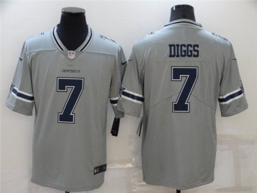 Activewear  Uniform #7 Trevon Diggs Jerseys Gray Inverted Limited Shirt