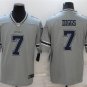 Activewear  Uniform #7 Trevon Diggs Jerseys Gray Inverted Limited Shirt