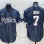 Activewear  Uniform #7 Trevon Diggs Jerseys Navy Pinstripe Baseball CoolBase Shirt