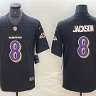Activewear  Uniform #8 Lamar Jackson Jerseys 2024 Black Fashion Limited Shirt