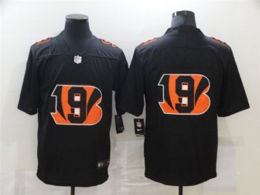 Activewear  Uniform #9 Joe Burrow Jerseys Black Shadow Logo Limited Shirt