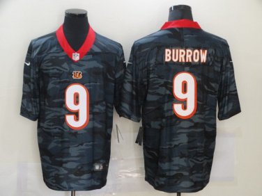Activewear  Uniform #9 Joe Burrow Jerseys Camo Limited Shirt