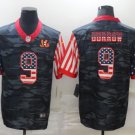 Activewear  Uniform #9 Joe Burrow Jerseys Camo USA Flag Salute To Service Shirt