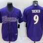 Activewear  Uniform #9 Justin Tucker Jerseys Purple Baseball CoolBase Shirt