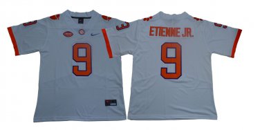 Activewear  Uniform #9 Travis Etienne Jerseys White Tigers College Shirt