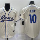 Activewear  Uniform #10 Cooper Kupp Jerseys Cream Baseball CoolBase Shirt